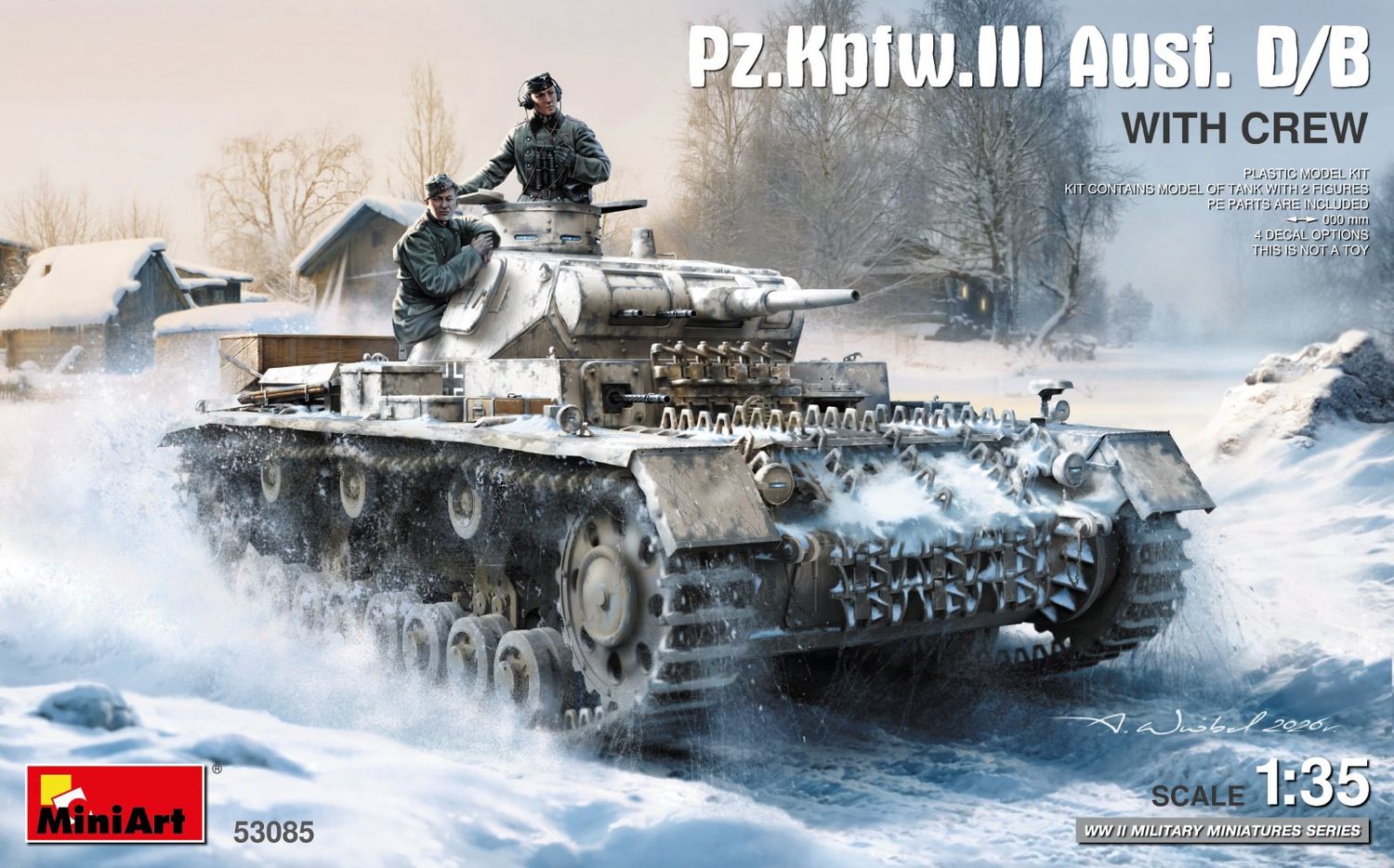 53085 - Pz.Kpfw.III Ausf. D/B with Crew - 1:35