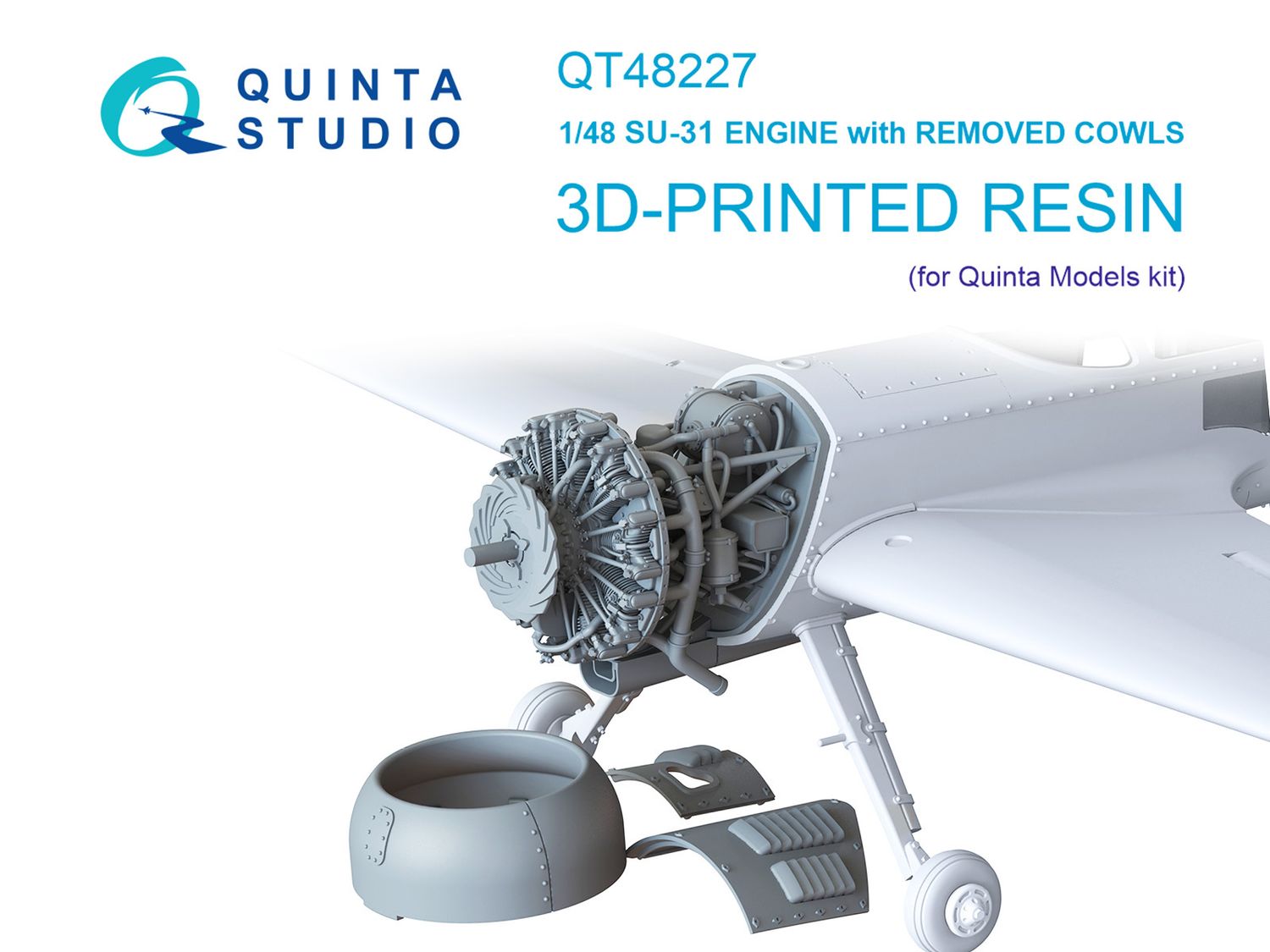 QT48227 - Su-31 Engine With Removed Cowls (Quinta Models) - 1:48