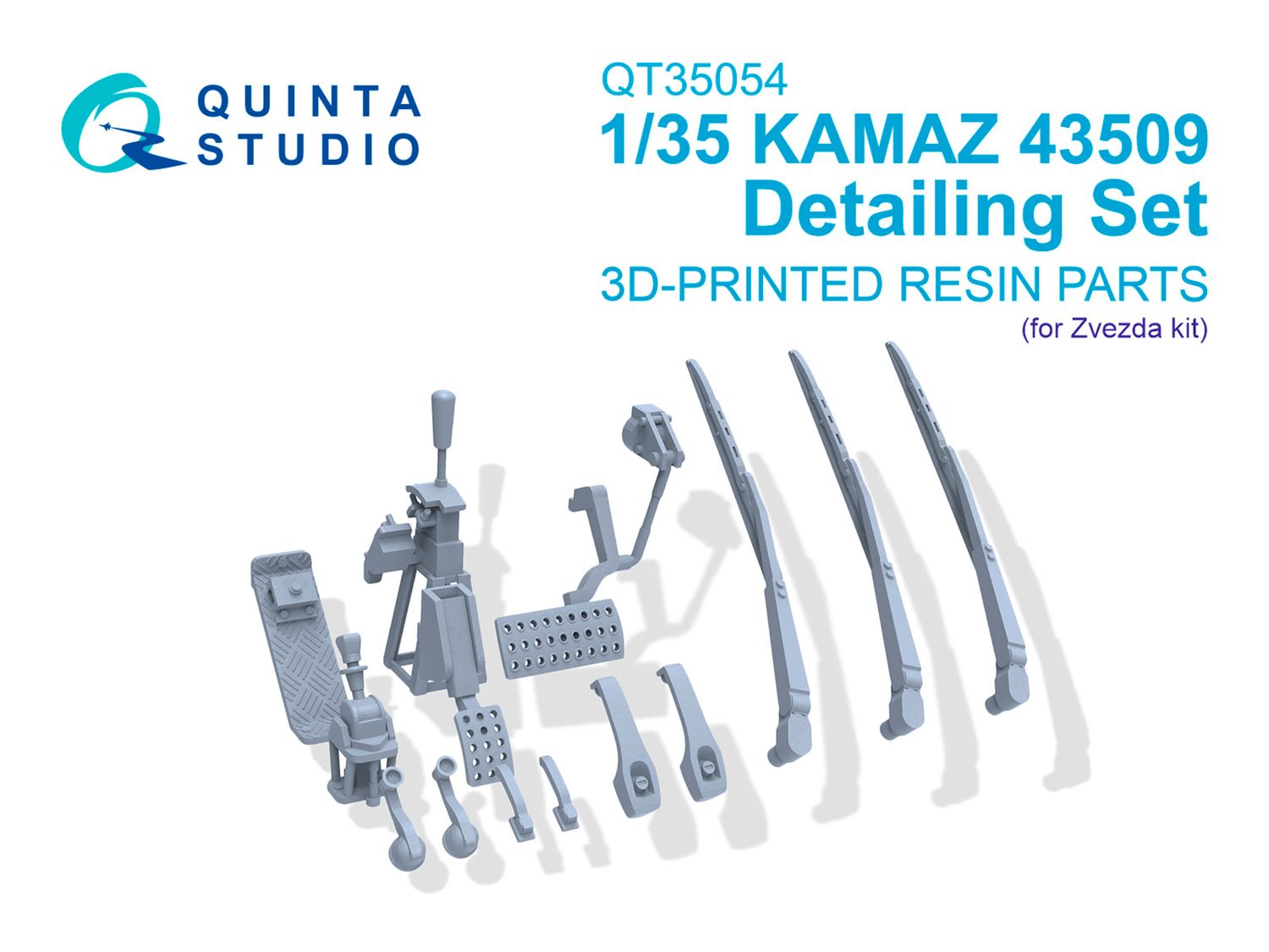 QT35054 - KAMAZ 43509 Detailing set (Zvezda) - 1:35