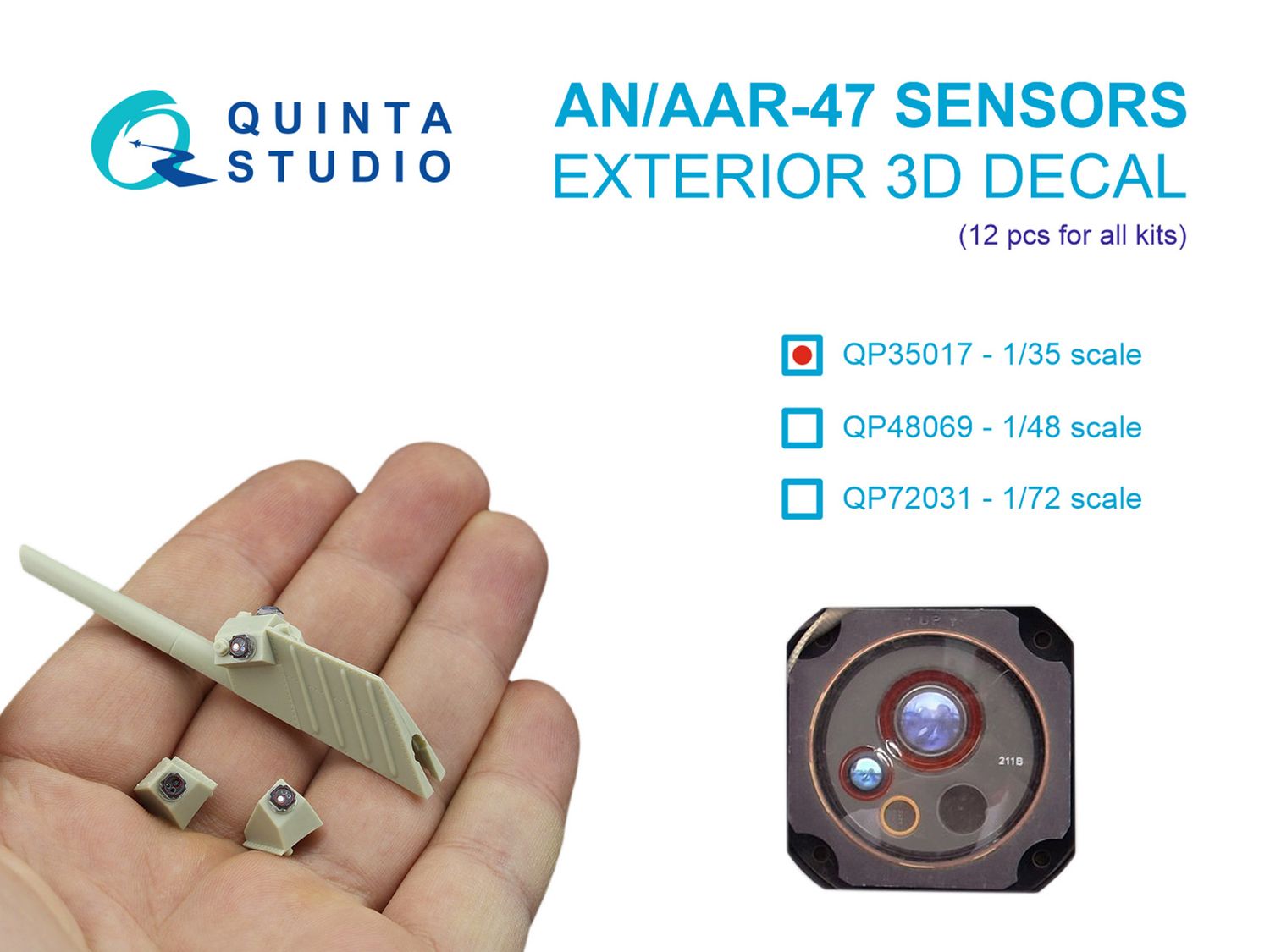 QP35017 - AN/AAR‑47 sensors (All kits) - 1:35