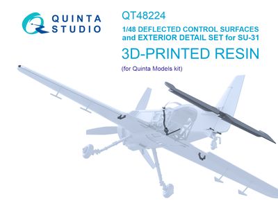 QT48224 - Su-31 Deflected Control Surfaces And Exterior Detail Set (Quinta Models) - 1:48