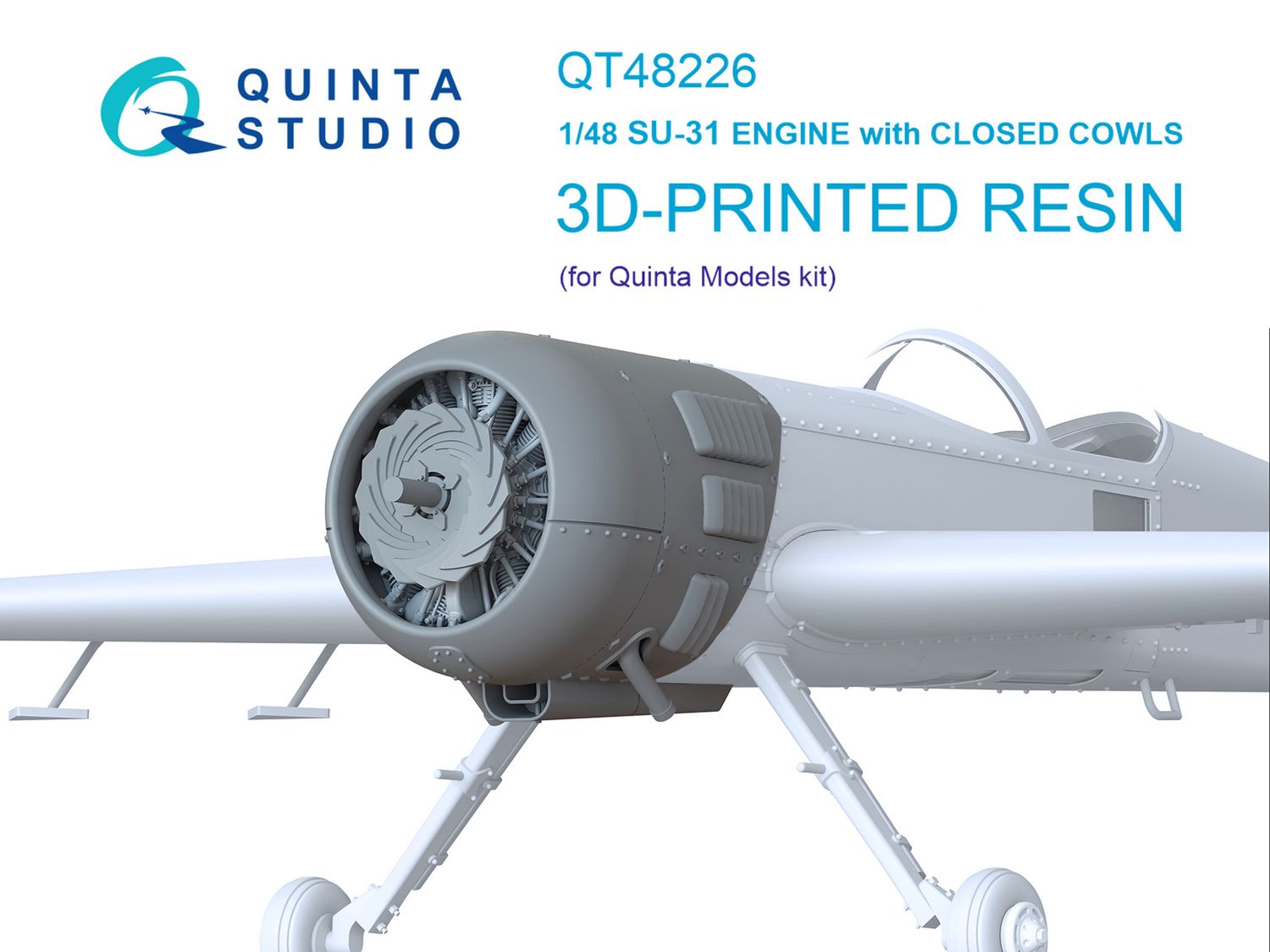 QT48226 - Su-31 Engine With Closed Cowls (Quinta Models) - 1:48
