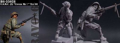 B6-35028 - U.S.M.C. (2) "Cover Me !" - Tet '68 - 1:35
