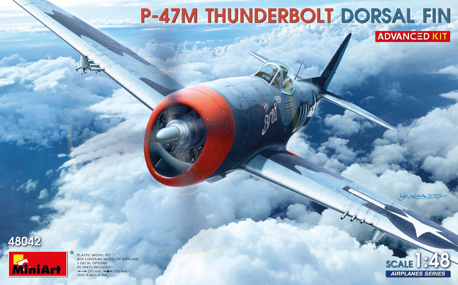 48042 - P-47M Thunderbolt Dorsal Fin - 1:48