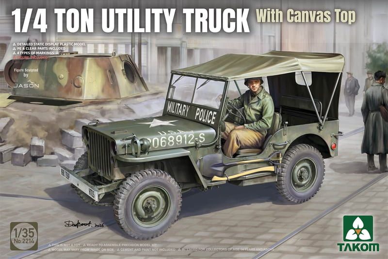 2214 - 1/4 Ton Utility Truck with Canvas Top - 1:35