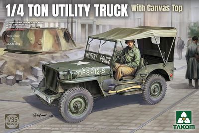 2214 - 1/4 Ton Utility Truck with Canvas Top - 1:35