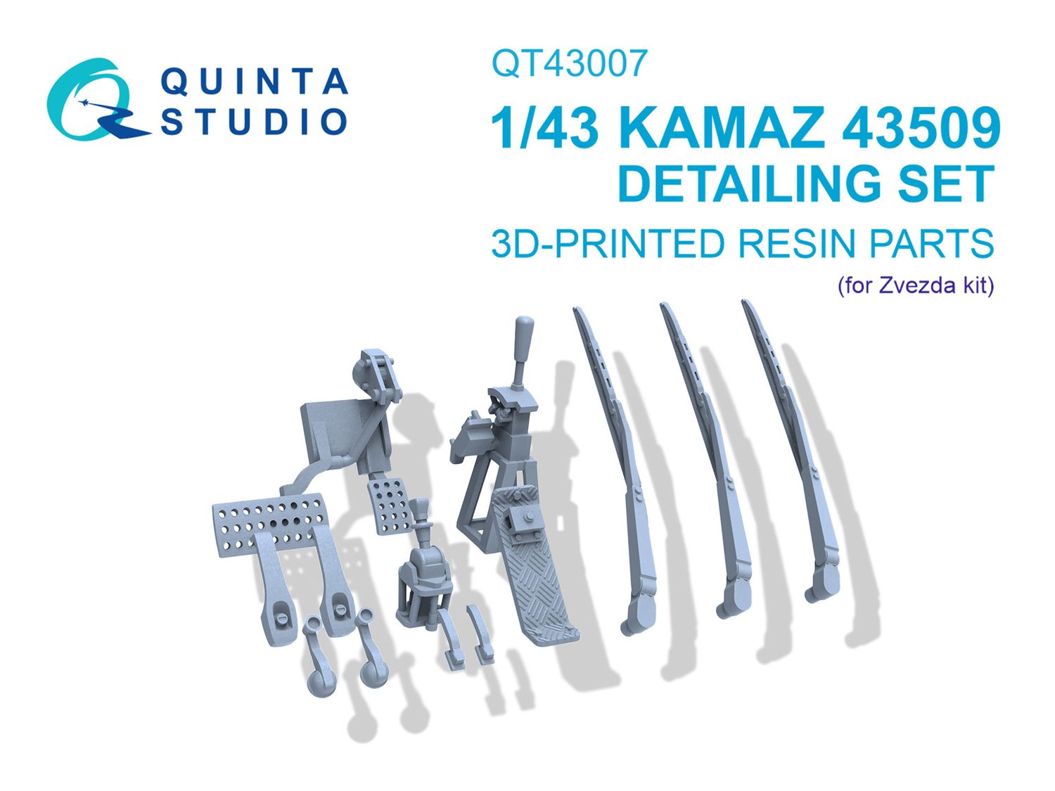 QT43007 - KAMAZ 43509 Detailing set (Zvezda) - 1:43