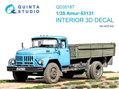 QD35187 - Amur-53131 3D-Printed &amp; coloured Interior on decal paper (AVD) - 1:35