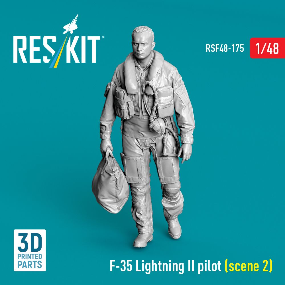 RSF48-0175 - F-35 Lightning II pilot (scene 2) (3D Printed) - 1:48
