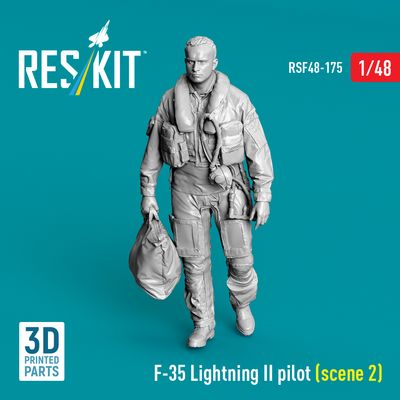 RSF48-0175 - F-35 Lightning II pilot (scene 2) (3D Printed) - 1:48