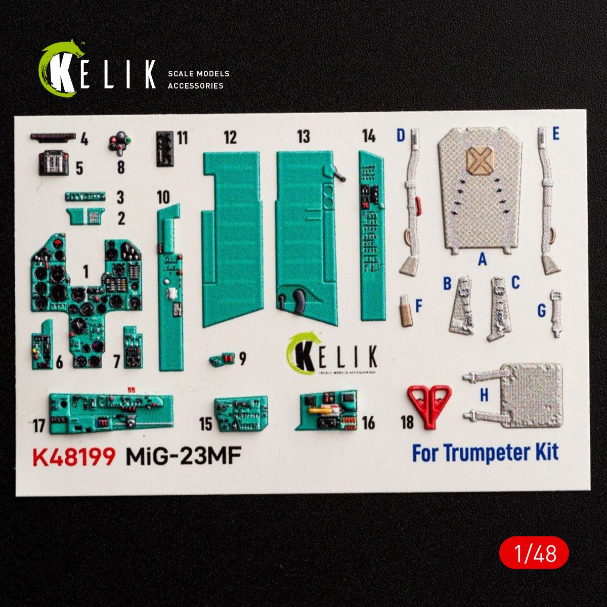 K48199 - MiG-23MF - interior 3D decals for Trumpeter kit - 1:48