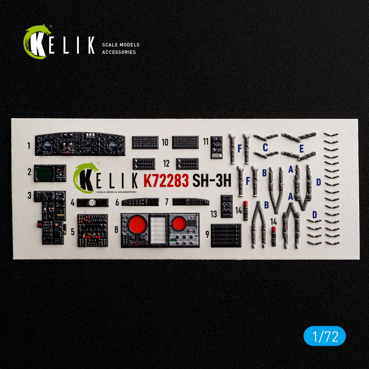 K72283 - SH-3H Sea King - interior 3D decals for Foreart kit - 1:72
