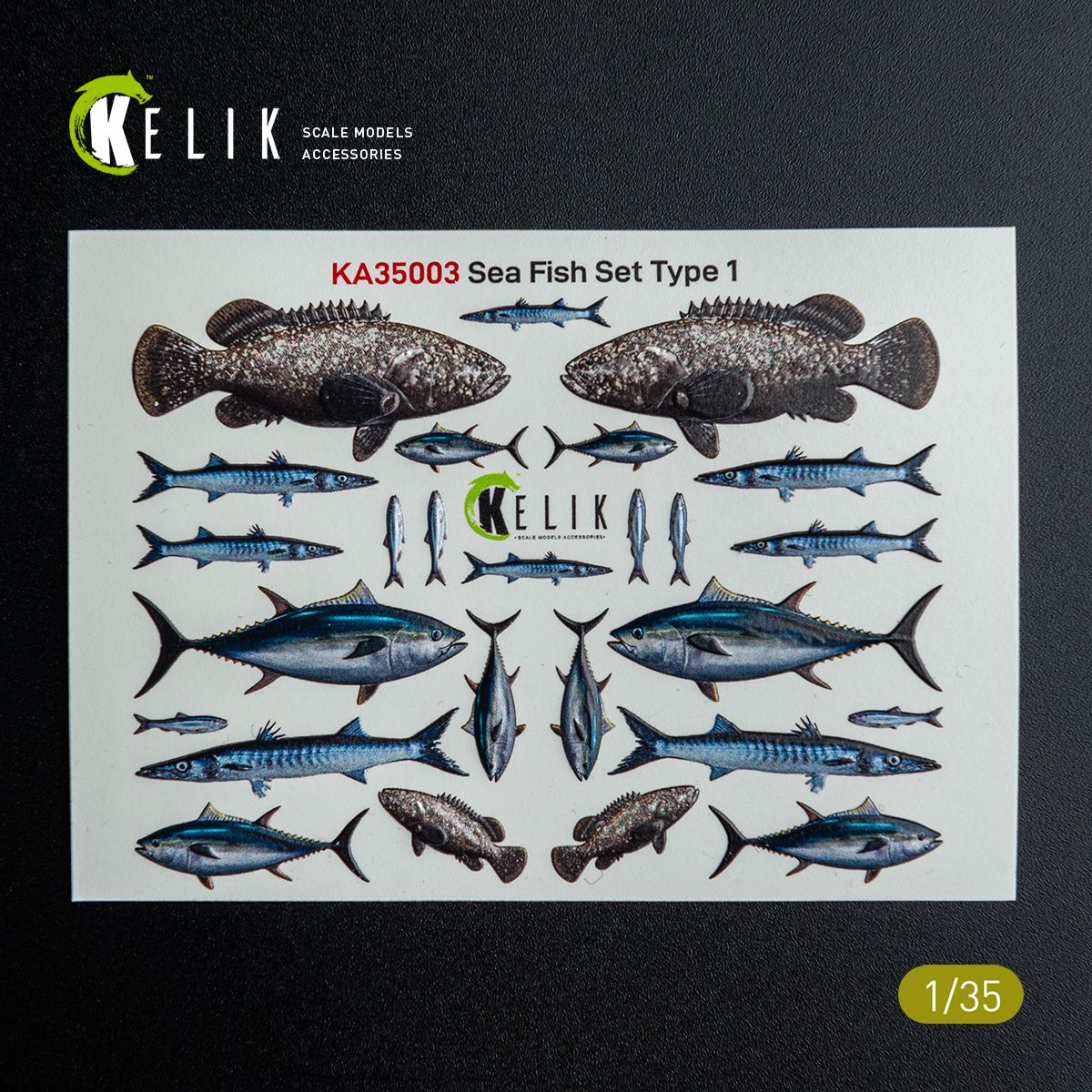 KA35003 - Sea Fish set Type 1 - 3D Decal for dioramas - 1:35