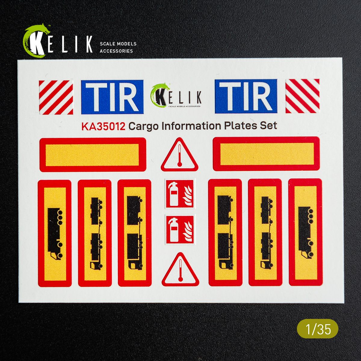 KA35012 - Cargo Information plates set #1 - Decal for models - 1:35