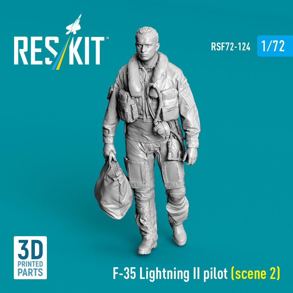 RSF72-0124 - F-35 Lightning II pilot (scene 2) (3D Printed) - 1:72