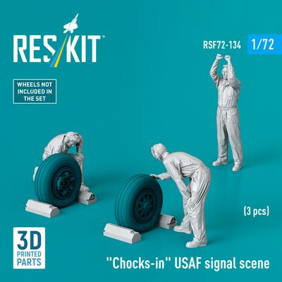 RSF72-0134 - "Chocks-in" USAF signal scene (3 pcs) (3D Printed) - 1:72