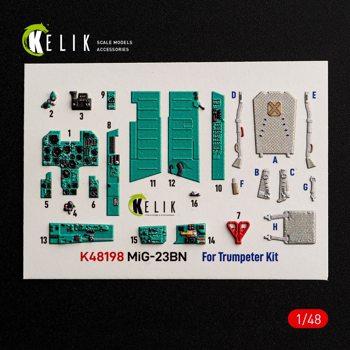 K48198 - MiG-23BN - interior 3D decals for Trumpeter kit - 1:48