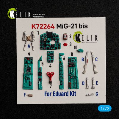 K72264 - MiG-21 bis - interior 3D decals for Eduard kit - 1:72