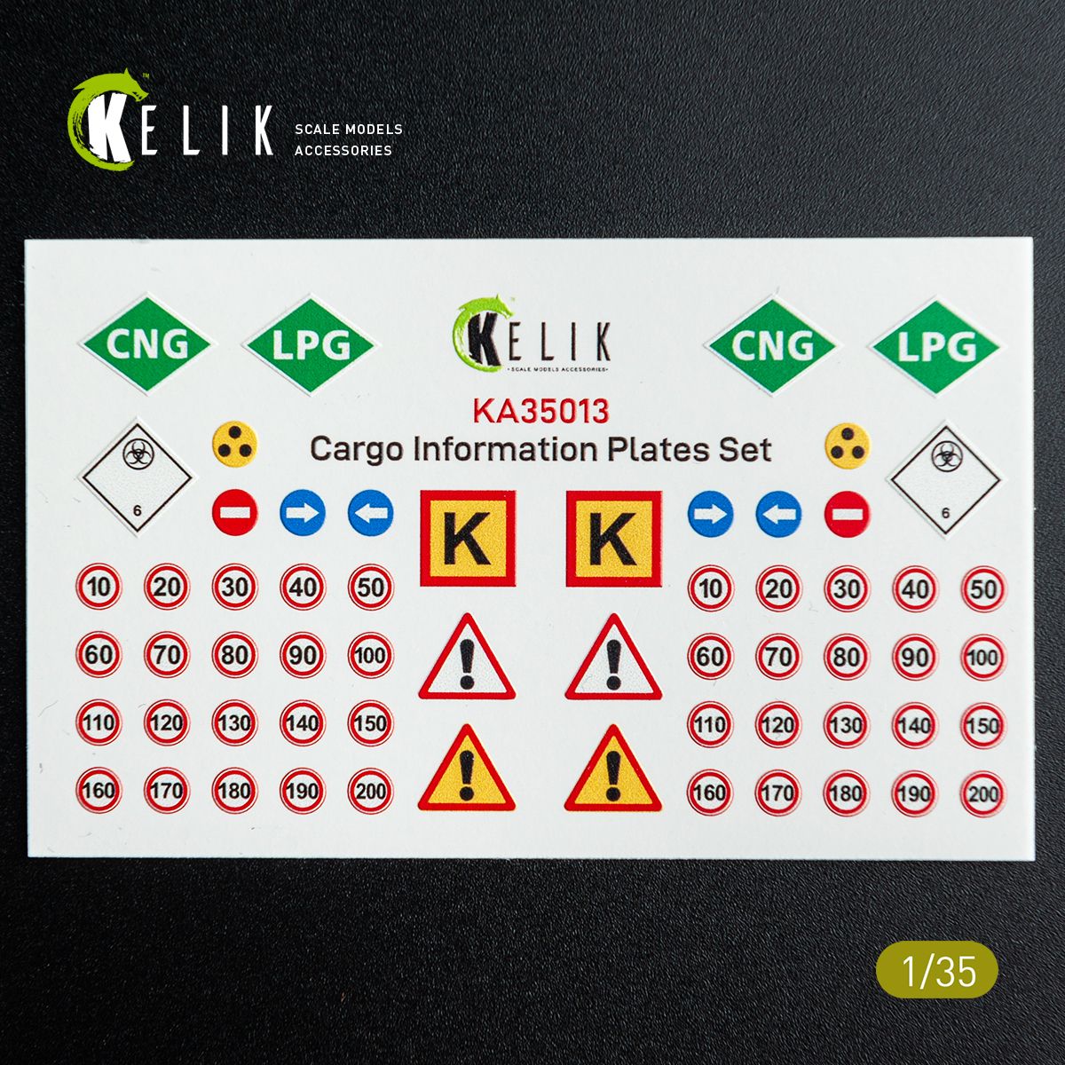 KA35013 - Cargo Information plates set #2 - Decal for models - 1:35