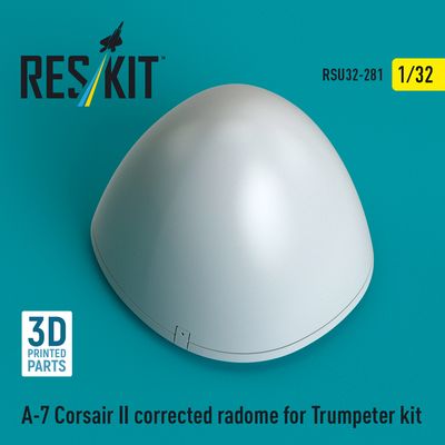RSU32-0281 - A-7 Corsair II corrected radome for Trumpeter kit (3D Printed) - 1:32