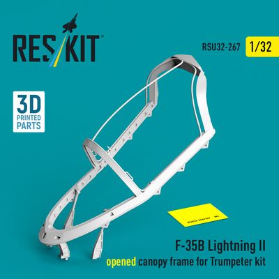 RSU32-0267 - F-35B Lightning II opened canopy frame for Trumpeter kit (3D Printed) - 1:32