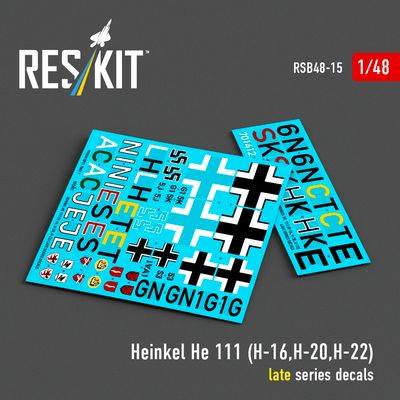 RSB48-0015 - Heinkel He 111 (H-16,H-20,H-22) late series decals - 1:48