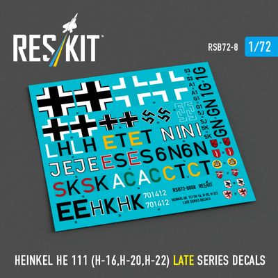 RSB72-0008 - Heinkel He 111 (H-16,H-20,H-22) late series (Decals) - 1:72