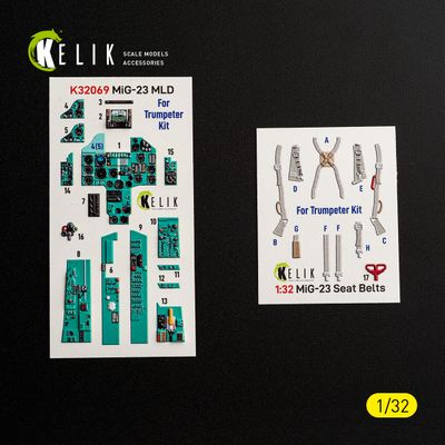 K32069 - MiG-23 MLD - interior 3D decals for Trumpeter kit - 1:32