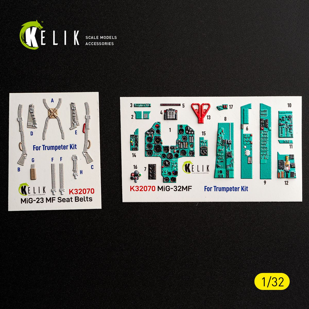 K32070 - MiG-23 MF - interior 3D decals for Trumpeter kit - 1:32