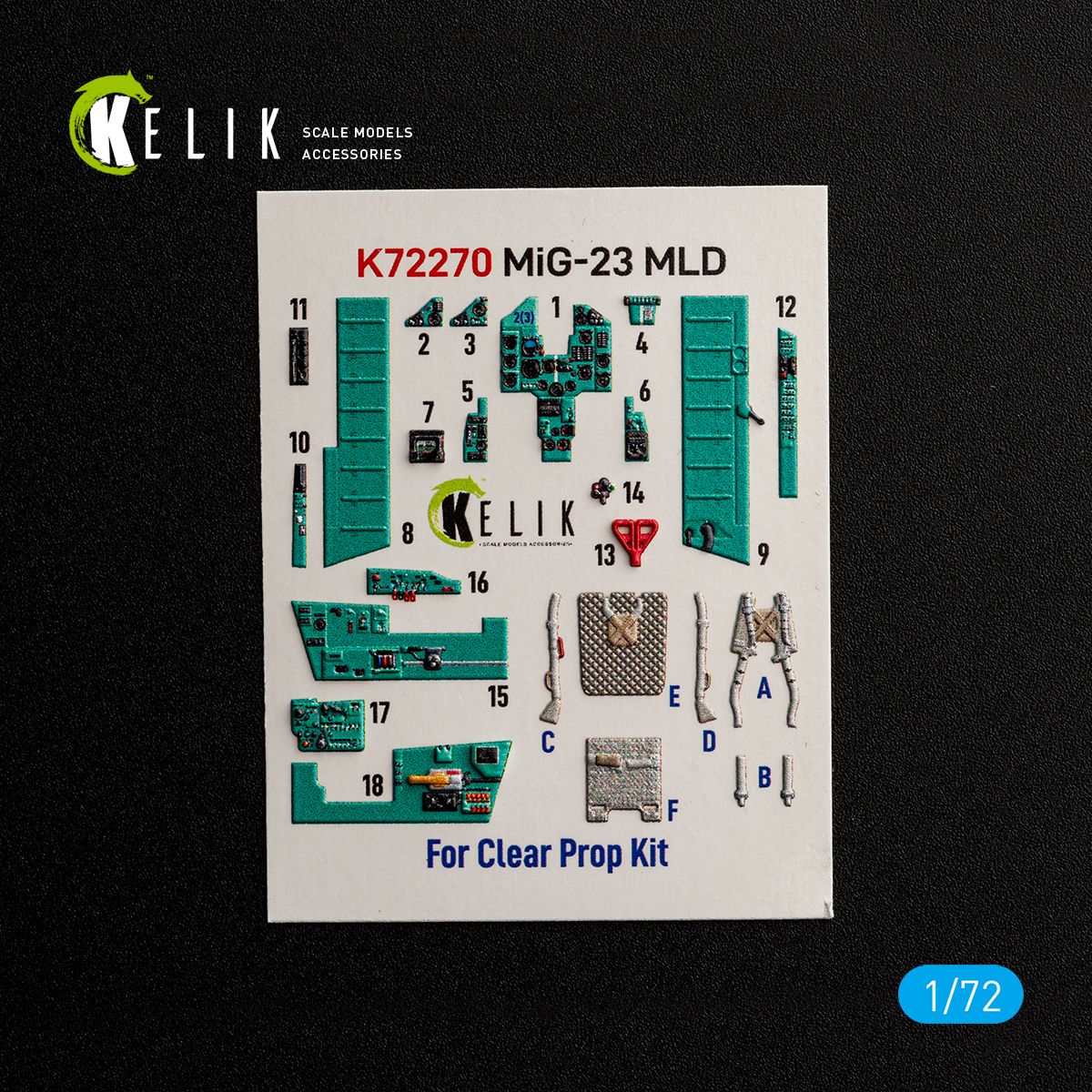 K72270 - MiG-23MLD - interior 3D decals for ClearProp kit - 1:72