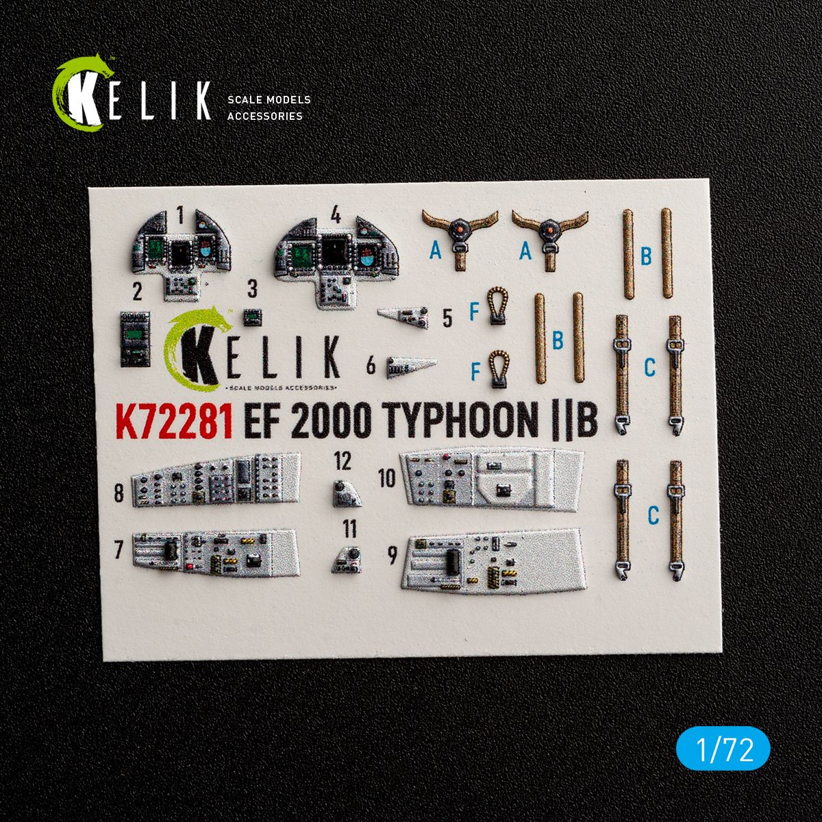 K72281 - Eurofighter Typhoon EF-2000 - interior 3D decals for Italeri kit - 1:72