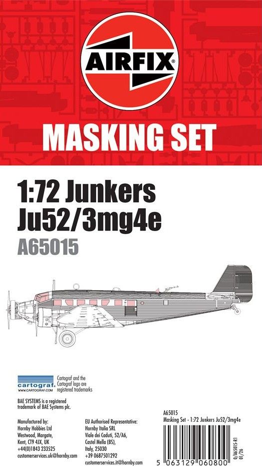 A65015 - Masking Set - Junkers Ju52/3mg4e - 1:72
