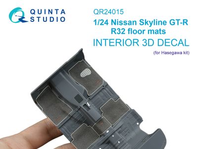 QR24015 - Nissan Skyline GT-R R32 floor mats (Hasegawa) - 1:24
