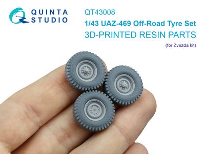 QT43008 - UAZ-469 Off-Road Tyre set (Zvezda) - 1:43