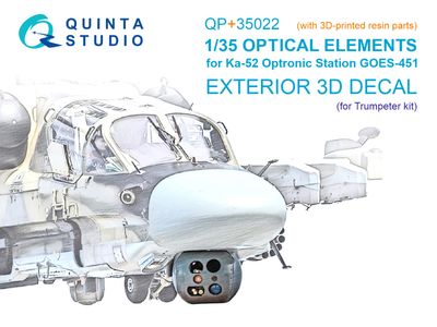 QP+35022 - Ka-52 Optronic station GOES-451 Sensors (Trumpeter) (with 3D-printed resin parts) - 1:35