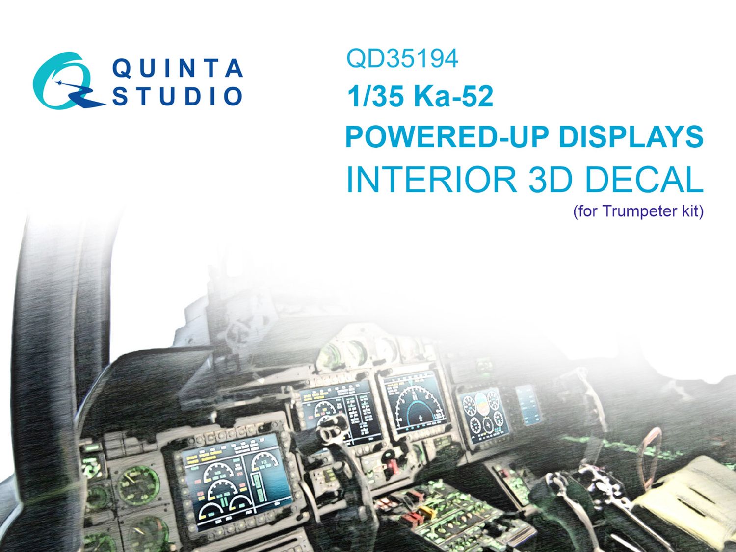 QD35194 - Ka-52 Powered-up displays, upgrade for QD+35192/QDS+35192 sets (Trumpeter) - 1:35