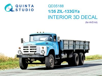 QD35188 - ZIL-133GYA 3D-Printed &amp; coloured Interior on decal paper (AVD) - 1:35