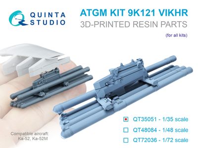 QT35051 - 9K121 Vikhr ATGM, six-pack kit for Ka-52 (for all kits) - 1:35