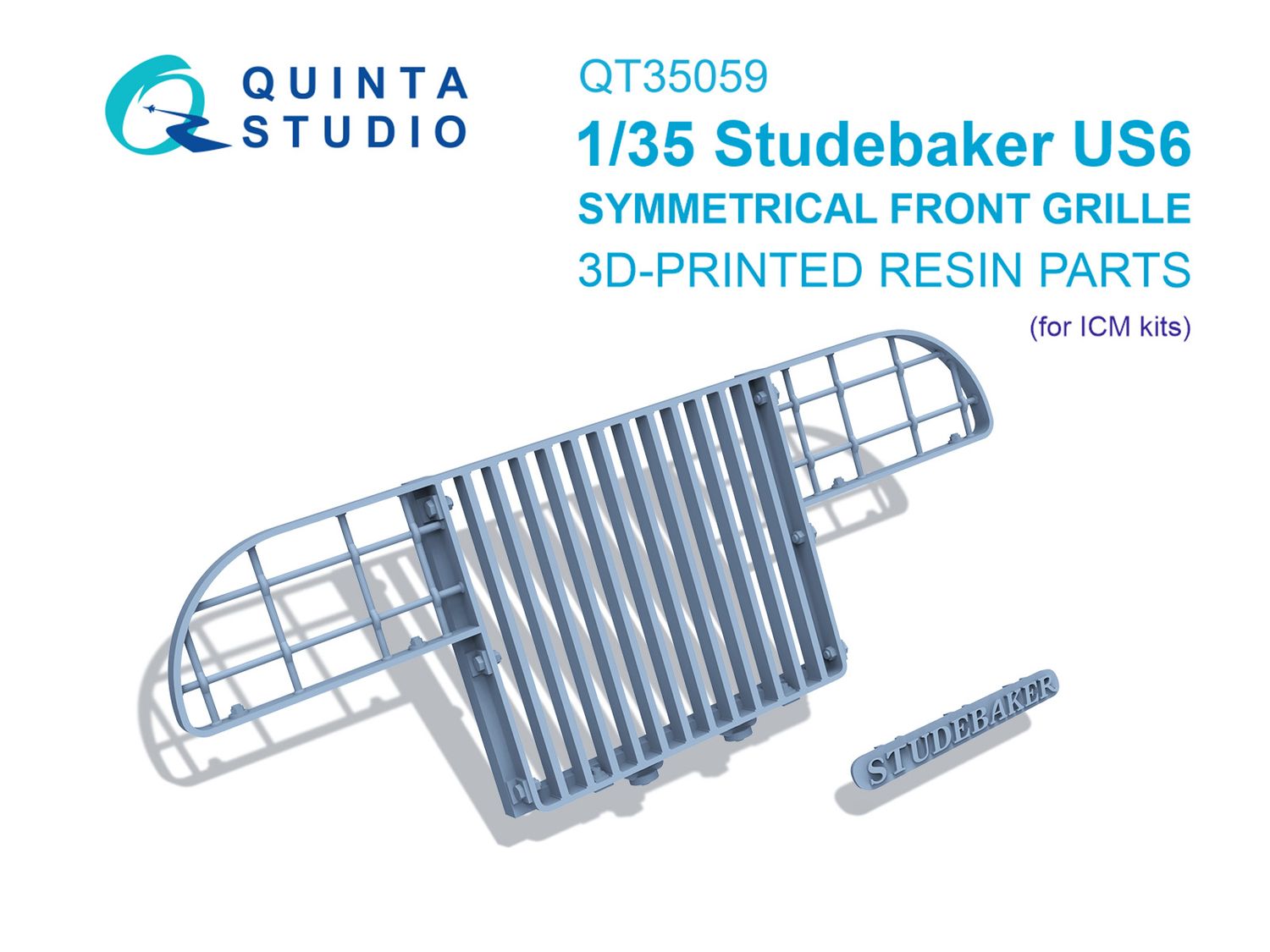 QT35059 - Studebaker US6 Symmetrical Front grille (ICM) - 1:35