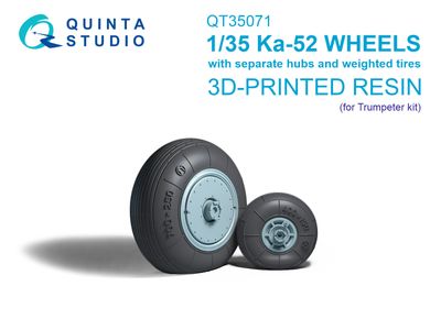 QT35071 - Ka-52 Wheels with separate hubs and weighted tires (Trumpeter ) - 1:35