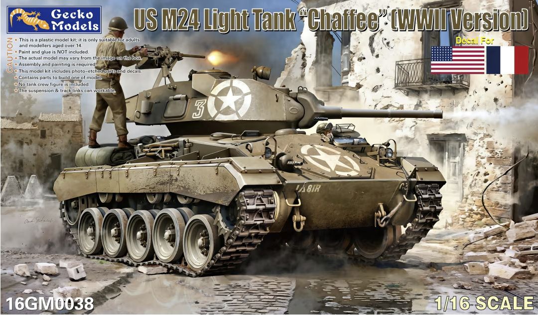 16GM0038 - US M24 Light Tank "Chaffee" (WWII Version) - 1:16