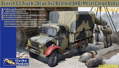 35GM0096 - British GS Truck 30cwt 4x2 Bedford OXD (Metal Cargo Body) - 1:35