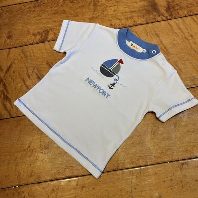 NPT APPLIQUE BLUE COLLAR T-SHIRT