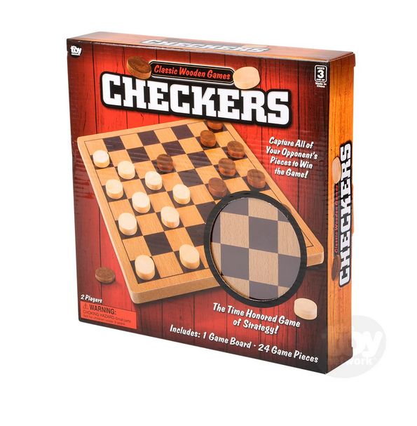 WOODEN CHECKERS