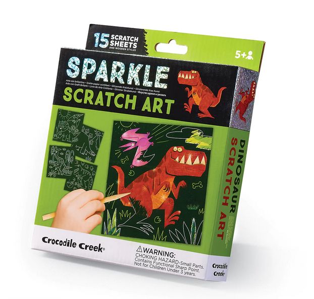 Dinosaur Sparkle Scratch Art