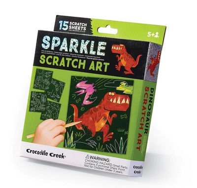 Dinosaur Sparkle Scratch Art