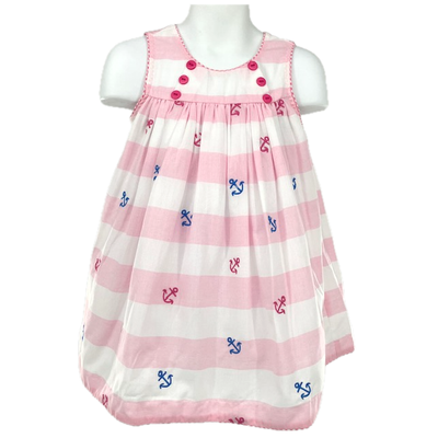 Pink Anchor Empire Dress