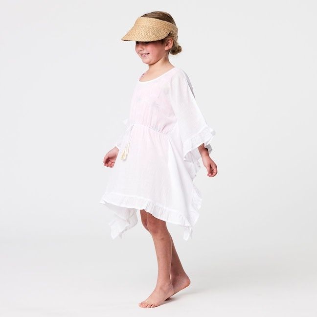 White Frilled Cover Up