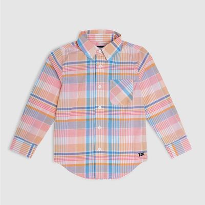 Long-Sleeve Plaid Shirt