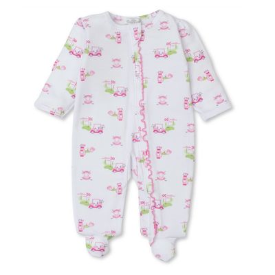 Pink Golf Zip Footie